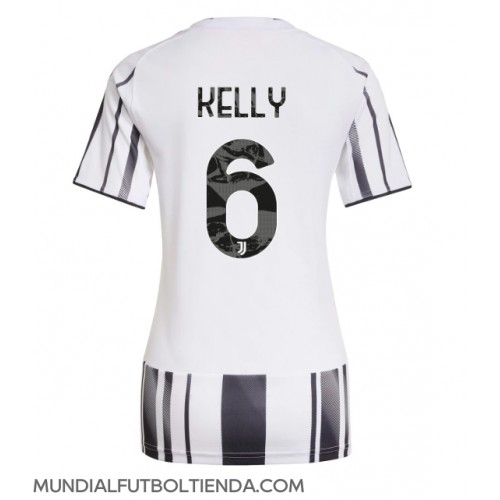 Camiseta Juventus Lloyd Kelly #6 Primera Equipación Replica 2025-26 para mujer mangas cortas Camiseta Juventus Lloyd Kelly #6 Primera Equipación Replica 2025-26 para mujer mangas cortas